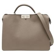 Fendi Vintage Pre-owned Laeder fendi-vskor Beige, Herr