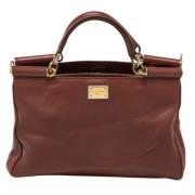 Dolce & Gabbana Pre-owned Pre-owned Laeder handvskor Brown, Dam