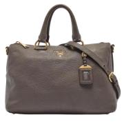 Prada Vintage Pre-owned Laeder handvskor Gray, Dam