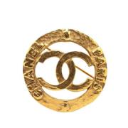 Chanel Vintage Pre-owned Metall chanel-smycken Yellow, Dam