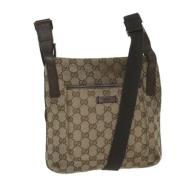 Gucci Vintage Pre-owned Canvas gucci-vskor Beige, Dam