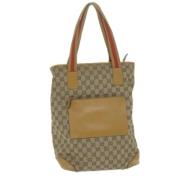 Gucci Vintage Pre-owned Canvas totevskor Beige, Dam