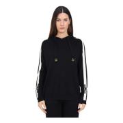 Elisabetta Franchi Svart huvtröja Casual Höst Vinter Black, Dam