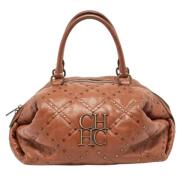 Carolina Herrera Pre-owned Pre-owned Laeder handvskor Brown, Dam