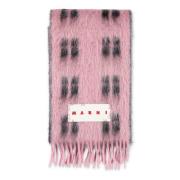 Marni Rosa Rutig Halsduk Aw24 Pink, Herr