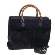 Gucci Vintage Pre-owned Mocka handvskor Blue, Dam