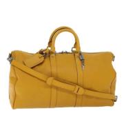 Louis Vuitton Vintage Pre-owned Laeder resvskor Yellow, Dam