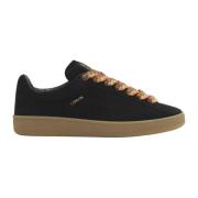 Lanvin Svarta lädersneakers med chunky design Black, Herr