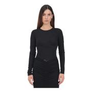 Just Cavalli Elegant Svart Lurex Damtopp Black, Dam