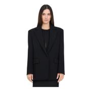 Max Mara Svart Blazer Jacka Modern Stil Black, Dam