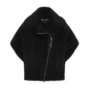 Max Mara Teddy Zip Jacka Svart Black, Dam