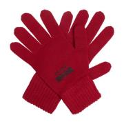 Moschino Handskar med logotyp Red, Unisex