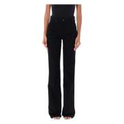 Tom Ford Svarta Flare Leg High-Waisted Jeans Black, Dam