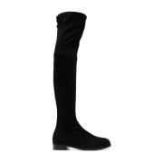 Stuart Weitzman Svarta Läder Ankelboots Black, Dam