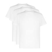 Jil Sander Vit Logo Patch T-shirts 3-Pack White, Herr