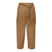 BomBoogie Straight Trousers Brown, Dam