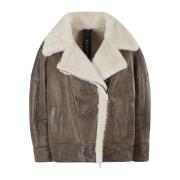 Blancha Shearling Vinterjacka Brown, Dam