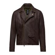 BomBoogie Leather Jackets Brown, Herr