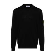 Stone Island Svart Sweatshirt Aw24 Herrmode Black, Herr