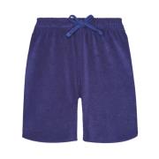 Vilebrequin Sköldpadda Broderad Bomull Shorts Kvinnor Blue, Dam