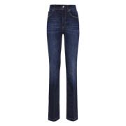 Dondup Olivia Denim Jeans Dragkedja Knappstängning Blue, Dam