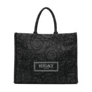 Versace Barocco Athena Svart Toteväska Black, Dam