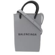 Balenciaga Vintage Pre-owned Laeder axelremsvskor Blue, Dam