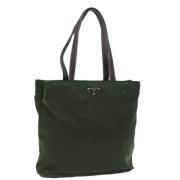 Prada Vintage Pre-owned Nylon totevskor Green, Dam