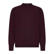 D4.0 Bordeaux Sweaters för Stiligt Utseende Red, Herr