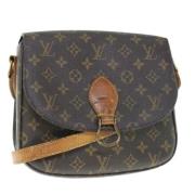 Louis Vuitton Vintage Pre-owned Canvas axelremsvskor Brown, Dam