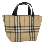 Burberry Vintage Pre-owned Belagd canvas handvskor Beige, Dam