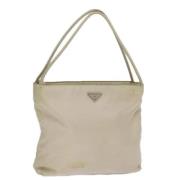 Prada Vintage Pre-owned Nylon totevskor Beige, Dam