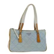 Prada Vintage Pre-owned Nylon prada-vskor Blue, Dam