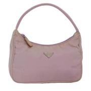 Prada Vintage Pre-owned Nylon handvskor Pink, Dam