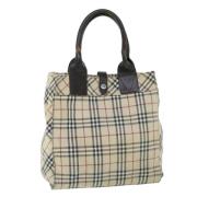 Burberry Vintage Pre-owned Canvas handvskor Beige, Dam