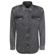 Dondup Denim Skjorta Gray, Herr