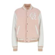 Off White Rosa ullblandad bomberjacka Pink, Dam