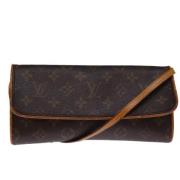 Louis Vuitton Vintage Pre-owned Canvas axelremsvskor Brown, Dam