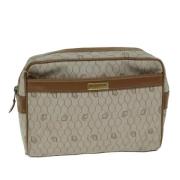 Dior Vintage Pre-owned Laeder kuvertvskor Beige, Dam