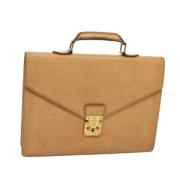 Louis Vuitton Vintage Pre-owned Laeder portfljer Beige, Dam