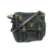 Prada Vintage Pre-owned Nylon prada-vskor Green, Dam