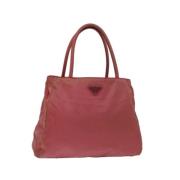 Prada Vintage Pre-owned Nylon handvskor Pink, Dam