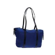 Prada Vintage Pre-owned Nylon prada-vskor Blue, Dam