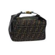 Fendi Vintage Pre-owned Canvas handvskor Brown, Dam