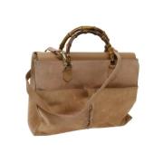 Gucci Vintage Pre-owned Mocka handvskor Beige, Dam