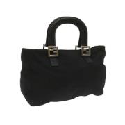 Fendi Vintage Pre-owned Nylon handvskor Black, Dam