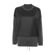 Fabiana Filippi Räfflad Crew Neck Tröja Gray, Dam