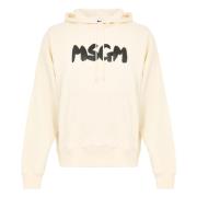 Msgm Vit Sweater Kollektion White, Herr