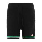 Casablanca Stickade Tennis Shorts Black, Herr