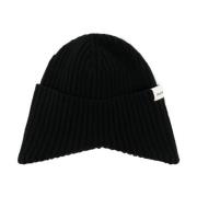 Emporio Armani Svart Beanie Mössa Black, Herr